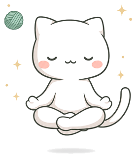 Kit meditating calmly